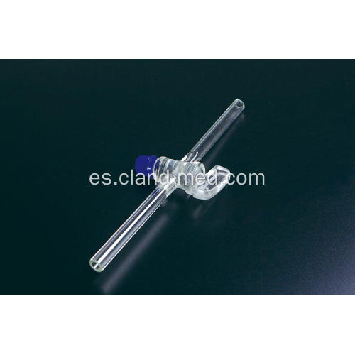 Llave de paso recto de dos vías PTFE / VIDRIO